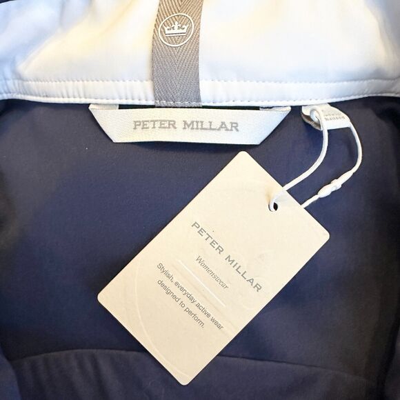 Peter Millar Jacket Women M Navy Floral Merge Hybrid Quilted Golf Preppy NWT - Picture 4 of 10